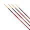 Creative Mark Ebony Splendor Short-Handle Synthetic Sable Paint Brush, Rigger Set of 4, Teijin Multi-Filament Hair, Handcrafted Synthetic Paint Brushes for Acrylic Painting, Watercolor Painting